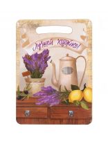 Доска разделочная дерево, 29х21х0.6 см, с ручкой, прямоугольная, Ф-18