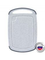 Доска разделочная пластик, 36х24 см, белая, прямоугольная, Полимербыт, Granite, 438010200