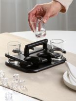 Подставка для стопок, дерево, прямоугольная, 19х16х8 см, Glasstar, Визит, БАР-22