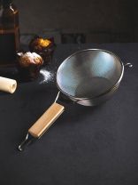 Сито нержавеющая сталь, 24 см, 2.5 мл, с ободком и ручкой, Vetta, 886-045