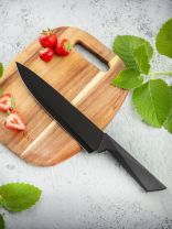 Нож кухонный Daniks, Обсидиан, шеф-нож, нержавеющая сталь, 20 см, рукоятка пластик, YW-A175-CH