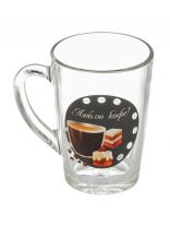 Кружка стекло, 300 мл, Капучино Кофе-пауза, ОСЗ, С1334