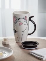 Кружка керамика, 640 мл, с крышкой, Y4-9889