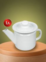 Чайник сталь, эмалированное покрытие, 1 л, ручка металлическая, Сибирские товары, светлый, С42707/С42707.3