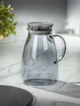 Кувшин боросиликатное стекло, 1.5 л, с крышкой, Графит, Y4-5397, для горячих и холодных напитков
