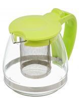 Чайник заварочный стекло, 0.7 л, с ситечком, Barouge, BF-502, зеленый