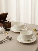 Чайная пара фарфор, 4 предмета, на 2 персоны, 275 мл, Jewel, Адель, ПС0013-33