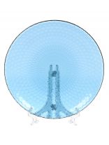 Тарелка обеденная, стекло, 25 см, круглая, Идиллия Лондон Топаз 2, Luminarc, Q1313, синяя