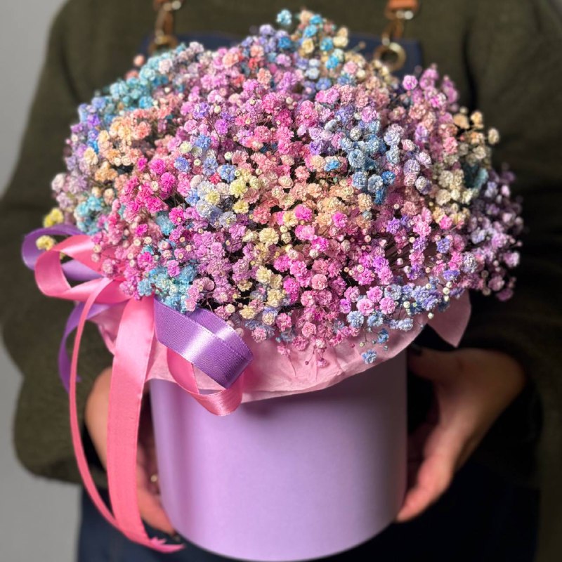 Радужная гипсофила в коробке L