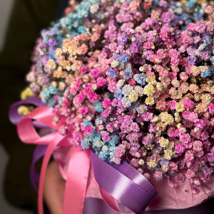 Радужная гипсофила в коробке L