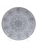 Тарелка десертная, фарфор, 20 см, круглая, Универсал Вавилон, Добрушский фарфоровый завод, 0С2440Ф34, серая