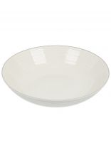 Тарелка суповая, фарфор, 22 см, круглая, Fiesta, Fioretta, TDP722, белая