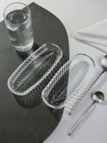 Блюдо стекло, овальное, 8х19 см, 2 шт, подарочная упаковка, Santa, Kaveh, PL1256GCL