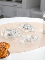 Блюдо стекло, для яиц, круглое, 12.7 см, 4 шт, Basic, Pasabahce, 53382B