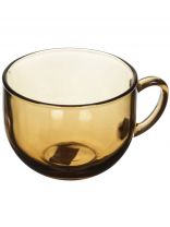 Бульонница стекло, 670 мл, с ручкой, Дымка, Gigantesca, 62043