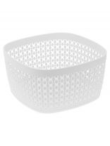 Сухарница пластик, 17х17х9 см, Idea, Пирула, М1219, белая