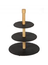 Этажерка сервировочная, 3 яруса, дерево, 18х23х28 см, Apollo, Pisos, PSS-01
