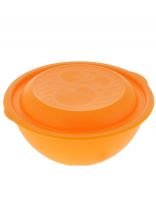 Миска пластик, круглая, 12.6 см, 3 л, с крышкой, С46К, в ассортименте