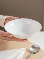 Салатник стеклокерамика, круглый, 19х6 см, 0.7 л, Белый, Daniks, LHDW 75, белый