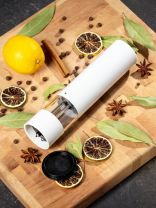 Электрическая мельница пластик, 22.5 см, для специй, белая, Y4-6198