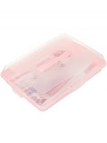 Тортница пластик, 9.8 см, прямоугольная, с крышкой, в ассортименте, DDStyle, Дюна, 30307