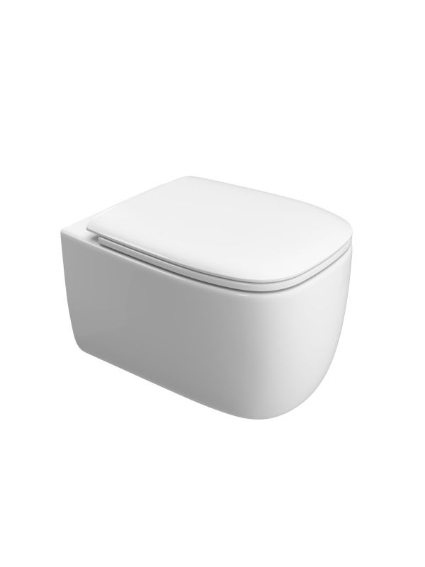 Унитаз подвесной безободковый с сиденьем CEZARES COMFORT CZR-380-TH-TOR/SC