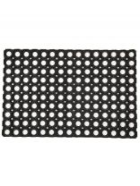 Коврик грязезащитный придверный, 40х60х1.6 см, прямоугольный, резина, сквозные отверстия, без рисунка, HM-5002