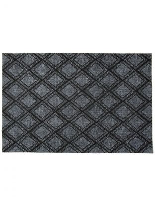 Коврик придверный, 60х90х70 см, прямоугольный, 100% полиэстер, влаговпитывающий, серый, ромб, Жаккард , HP-3614