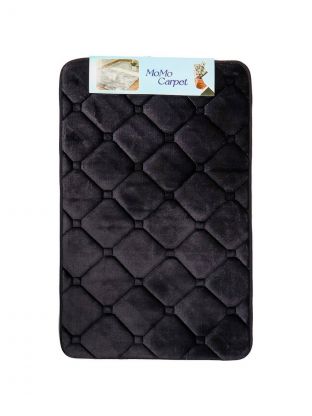 Коврик для ванной, 0.5х0.75 м, полиэстер, черный, Y822-037