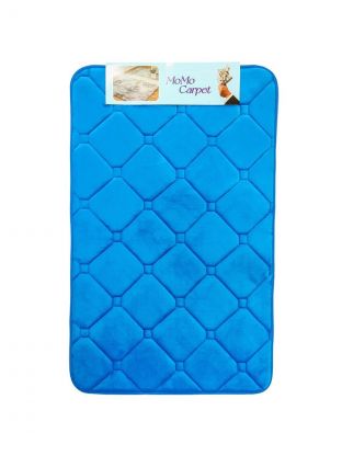 Коврик для ванной, 0.5х0.75 м, полиэстер, синий, Y822-038