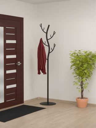 Вешалка-стойка 37.5х37.5х181 см, ЗМИ, сталь, 45 кг, Дерево, ВНП 211 Ч, черная