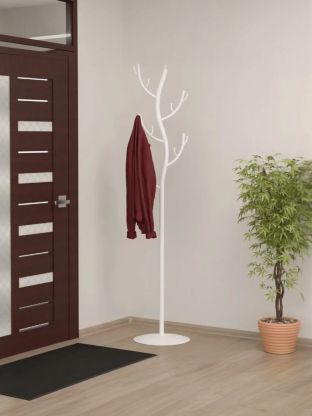 Вешалка-стойка 37.5х37.5х181 см, ЗМИ, сталь, 45 кг, Дерево, ВНП 211 Б, белая