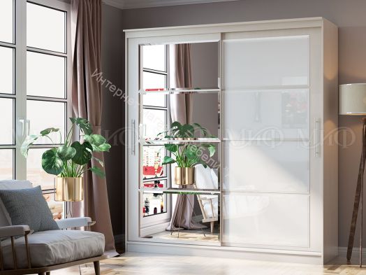 Шкаф-купе Элегант №7 2,0 м Сандал светлый