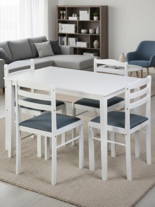 Обеденная группа 70х110 см, 4 стула, 41х44.5 см, Аквамарин, RH 7006T