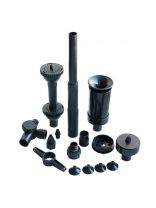 Комплект насадок для фонтанных насосов, пластик, 2 вида, подходит к насосам HJ-1541, HJ-1841, черный, Vodotok, L7880