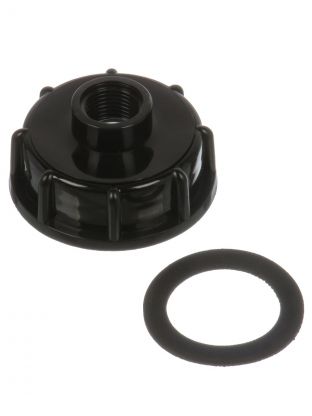 Крышка на еврокуб 1/2", 60 мм, пластик, СантехКреп, 4.5.2.9.