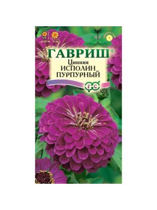 Семена Цветы, Цинния, Исполин пурпурный, 0.3 г, цветная упаковка, Гавриш