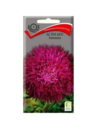 Семена Цветы, Астра, Анжелика, 0.3 г, игольчатая, цветная упаковка, Поиск
