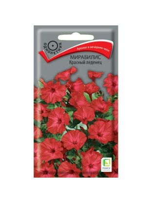 Семена Цветы, Мирабилис, Красный леденец, 1 г, цветная упаковка, Поиск