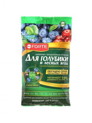 Удобрение Для голубики и лесных ягод, с боиодоступным кремнием, пролонгированное, гранулы, 2.5 кг, Bona Forte