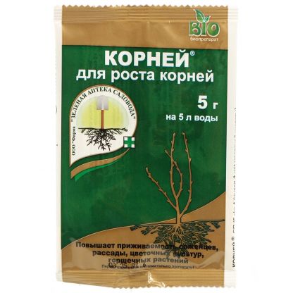 Удобрение Корней, универсальное, водорастворимое, порошок, 5 г, Зеленая аптека Садовода