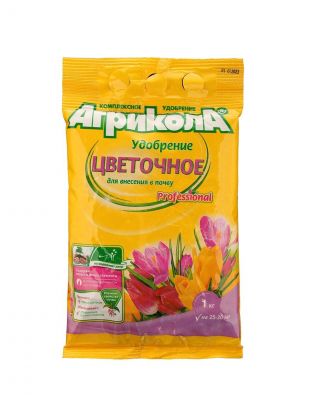 Удобрение Цветочное professional, для цветущих растений, комплексное, гранулы, 1 кг, Агрикола