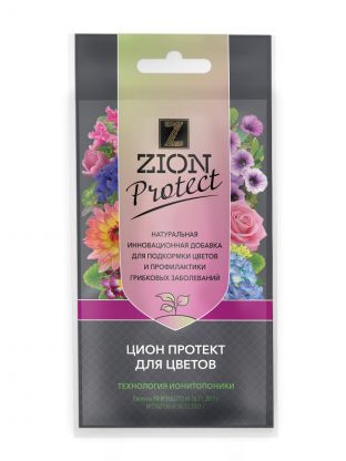Удобрение для цветов, саше, субстрат, минеральное, 40 г, Zion Protect