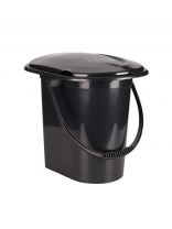 Ведро-туалет пластик, 17 л, черное, Альтернатива, Эконом, М6355