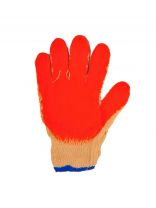 Перчатки х/б, латексный облив, без рисунка, в ассортименте