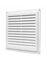 Решетка вентиляционная пластик, 130х130 мм, с сеткой, Event, Э1313Н