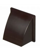 Выход стенной пластик, вытяжной, 175х175 мм, с обратным клапаном, с фланцем D100, коричневый, Event, 175К100ФВ кор