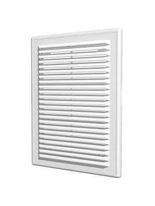 Решетка вентиляционная пластик, разъемная, 250х250 мм, с сеткой, ERA, 2525Р