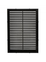 Решетка вентиляционная пластик, вытяжная, 130х190 мм, с сеткой, черная, Viento