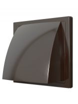 Выход стенной пластик, вентиляционный, установочный диаметр 100 мм, с обратным клапаном, коричневый, ERA, 1515К10ФВ